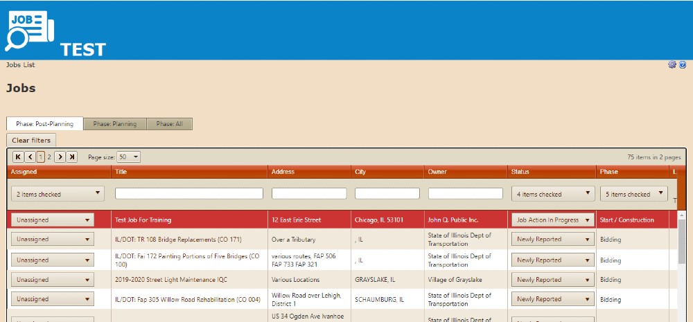 Jobs Management